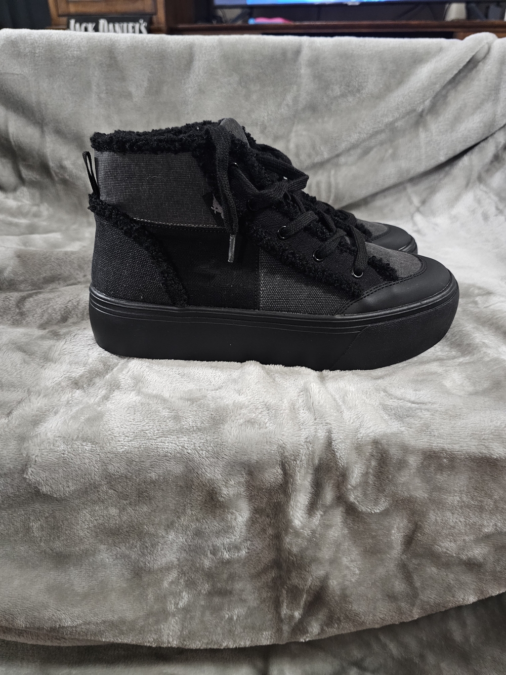 Rocket Dog Black Platform Lace-Up Sneakers - Picture 4 of 6